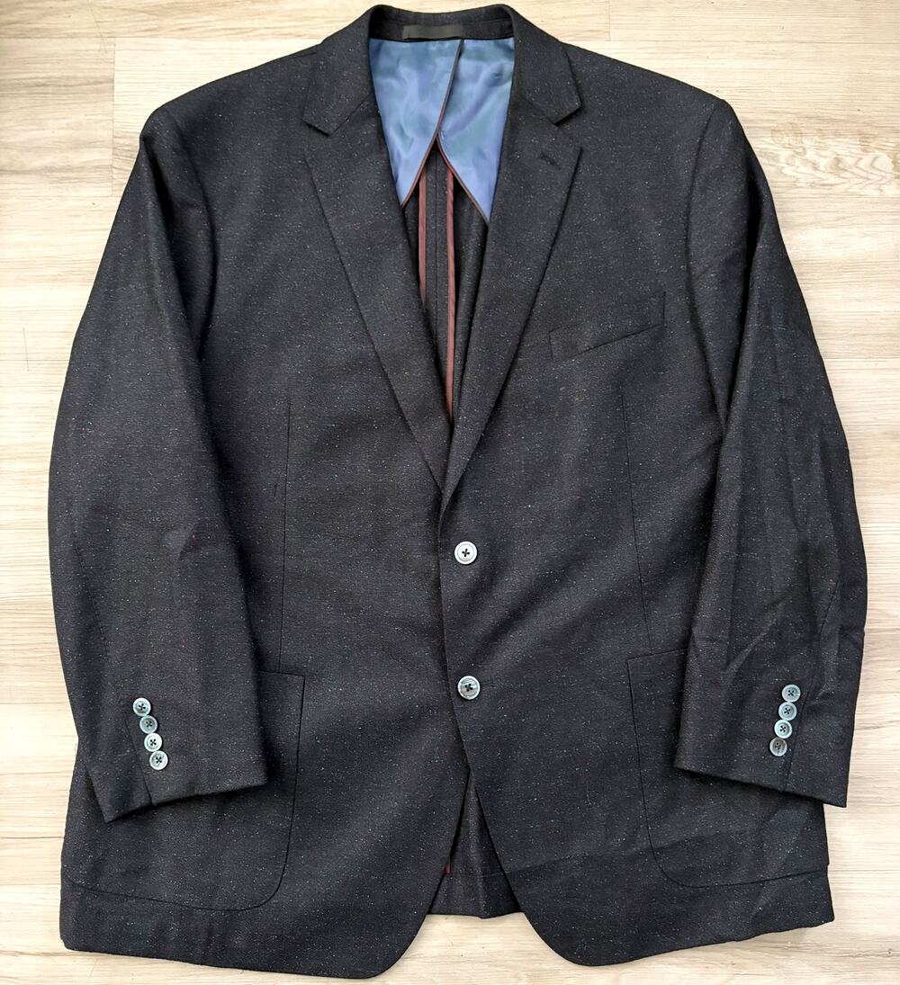 Paul Bentley Wool Silk Blend "Filarte" Italian Fabric Dark Grey Men’s Blazer 46R